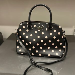 Kate Spade black and cream polka dot handbag. Used only three times. Like new.